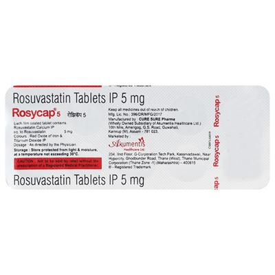 Rosycap 5mg Tablet 10'S - High Cholesterol-Dys