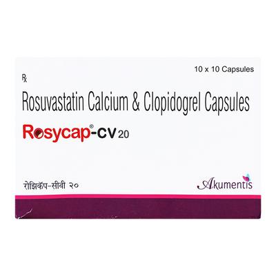 Rosycap CV 20/75mg Capsule 10'S - High Cholesterol-Dys