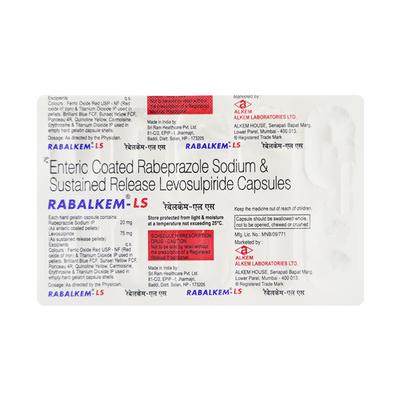 Rabalkem LS 75/20mg Capsule 10'S - Ulcer/Reflux/Flatulence-Aaa
