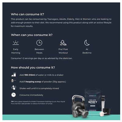 Nutrabay Pure Isolate Whey Protein Powder - Unflavoured 500 gm - Whey Proteins