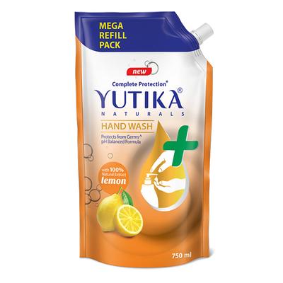 Yutika Liquid Hand Wash Refill Pack - Lemon 750 ml - Hand Wash & Soaps