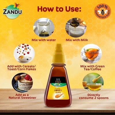 Zandu Pure Honey Squ-Easy (Pack of 2 x 225 gm) - Honey