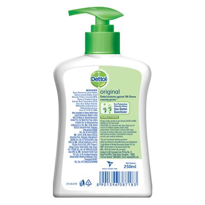 Dettol Original Germ Protection Liquid Handwash - Pump 250 ml - Hand Wash & Soaps