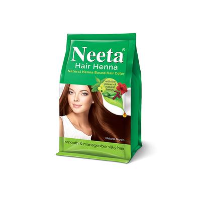 Neeta Hair Henna Hair Color - Natural Brown 125 gm - Henna