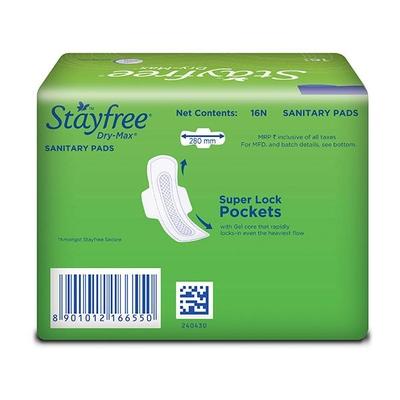 Stayfree Dry Max Ultra-Dry Wings 16's - Sanitary Napkins