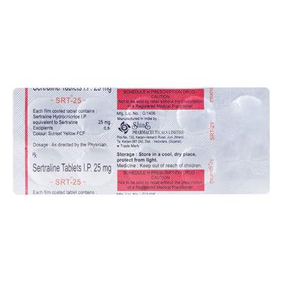 S R T 25mg Tablet 10'S - Depression-Ant