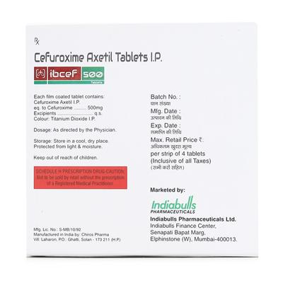 IBCEF 500mg Tablet 4's - Bacterial Infections-Cep