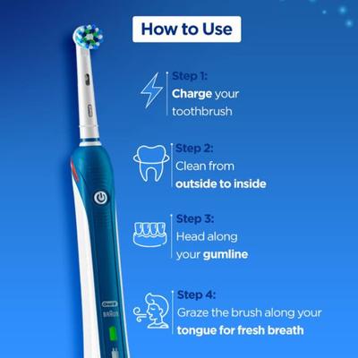 Oral B Pro 2 2000 Rechargeable Toothbrush - Blue 1's - Toothbrushes