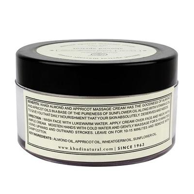 Khadi Natural Herbal Massage Cream - Almond & Apricot 50 gm - Face Creams