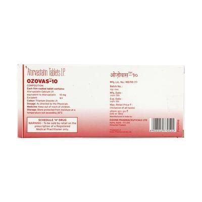 Ozovas 10mg Tablet 10'S - High Cholesterol-Dys
