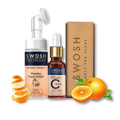 Swosh Combo (Natural Vitamin C Foaming Face Wash 100 ml + Natural Vitamin C Face Serum 30 ml) - Personal Care (Ayush)