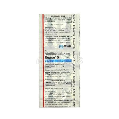 Enace 5mg Tablet 10'S - Hypertension-ACE