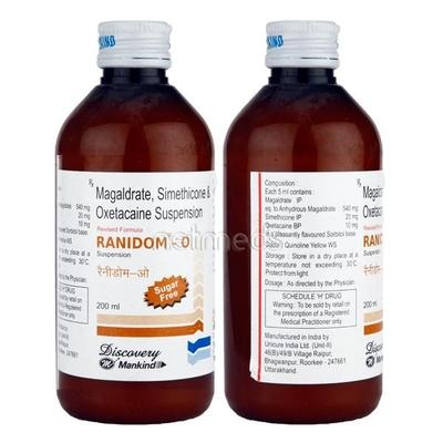 Ranidom O Suspension 200ml - Ulcer/Reflux/Flatulence-Aaa