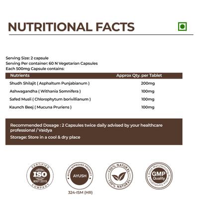 Herbal Max Testo Booster Capsule 60's - Sexual Care