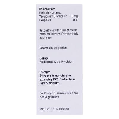 Samvec 10mg Injection 10ml - Muscle Spasm-Mus