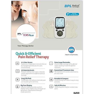 BPL Tens Relief Device with 7 Massage Therapy Mode - Device - S