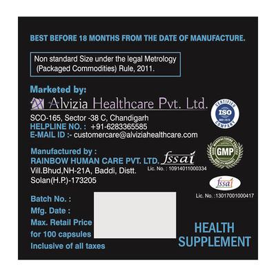 Alvizia L-Arginine 500 mg Capsule 100's - Amino Acids