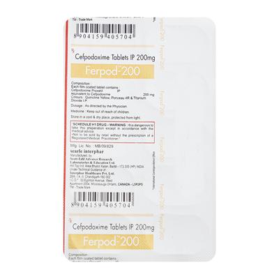 FERPOD 200mg Tablet 10's - Bacterial Infections-Cep