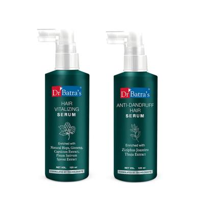 Dr Batra's Anti-Dandruff Hair Serum 200 ml + Hair Vitalizing Serum 125 ml - Hair Treatment