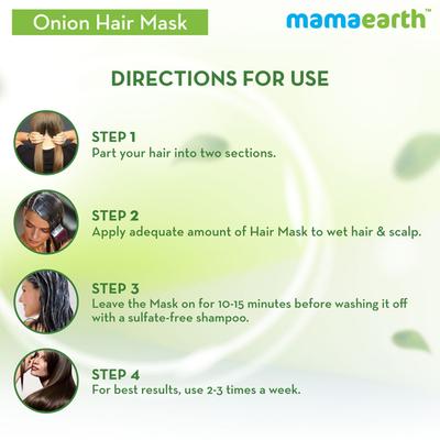 Mamaearth Hair Mask - Onion 200 gm - Hair Masks & Packs