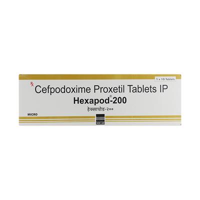Hexapod 200mg Tablet 10'S - Bacterial Infections-Cep