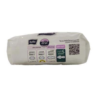 Bella Perfecta Ultra Night Ultrathin Sanitary Napkins Covered with Silky Drai 7's (XXL) - Sanitary Napkins