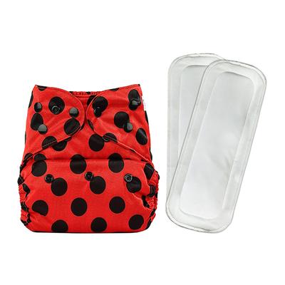 Bumberry Reusable Diaper Cover (2-36 Months) with 2 Wet Free Inserts - Lady Bug - Diapers & Wipes
