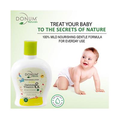 Donum Naturals Baby Moisturising Lotion - Oatmeal & Vitamin-F 220 ml - Creams, Lotions & Oils