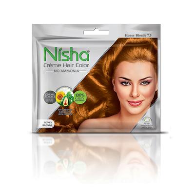 Nisha Creme Hair Color - 7.3 Burgundy 40gm - Crème