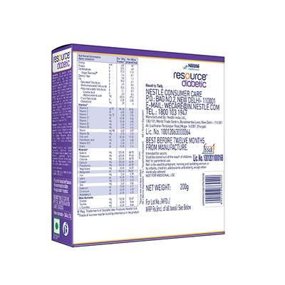 Nestle Resource Diabetic Powder - Vanilla Flavour 200 gm (Refill Pack) - General Health