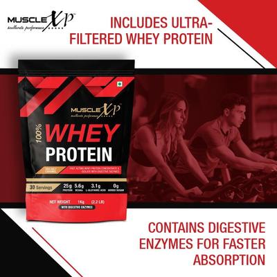 MuscleXP Whey Protein Powder - Sea Salt Caramel 1 kg - Whey Proteins