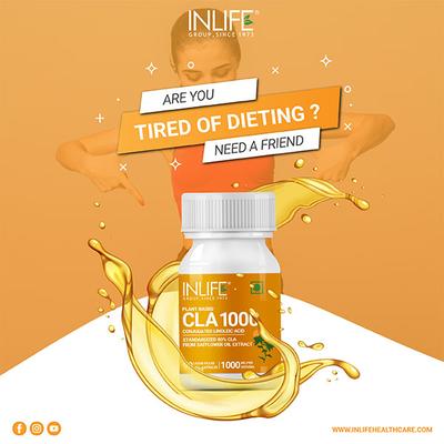 INLIFE Plant Based CLA 1000 mg Veg Capsule 90's - Women Health