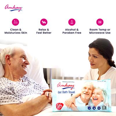 Amkay Bed Bath Towel 10's - Tissues & Wipes