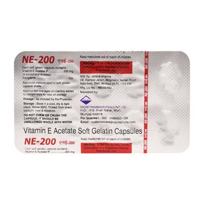 NE 200mg Capsule 10'S - Supplements-Vit