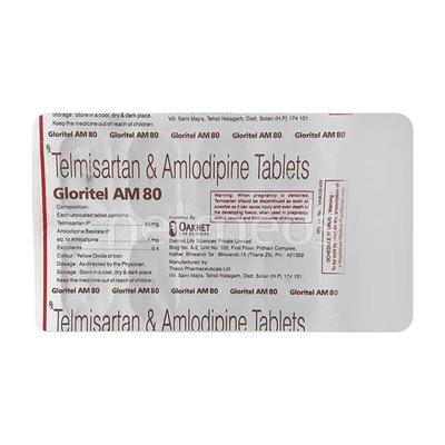 Gloritel AM 80/5mg Tablet 10'S - Hypertension-Ana