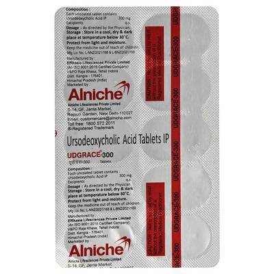 UDGRACE 300mg Tablet 10's - Cholelithiasis/Gall Stones