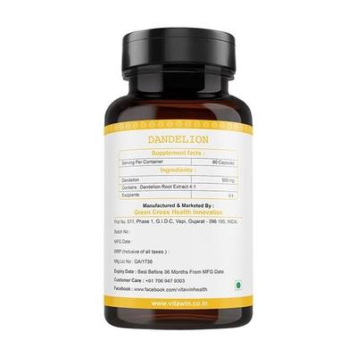 Vitawin Dandelion Vegetarian Capsule 60's - Herbal Dietary Supplement