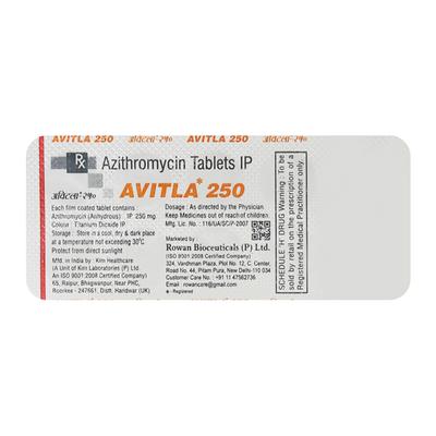 AVITLA 250mg Tablet 10's - Bacterial Infections-Mac