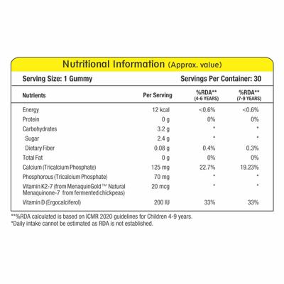Mom & World Calcium + Vitamin D Lil Bunny Gummies - Mango 30's - Nutritional Bars