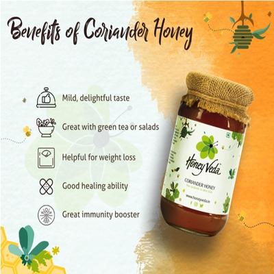 HoneyVeda Coriander Honey 250 gm - Honey