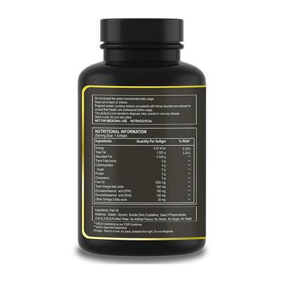 Pure Nutrition Omega 3 Fish Oil Softgel Capsule 60's - Omega Fish Oil Fatty Acids