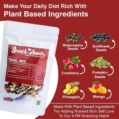 Snack Amor Trail Mix (Pack of 2 x 100 gm) - Nutritional Bars