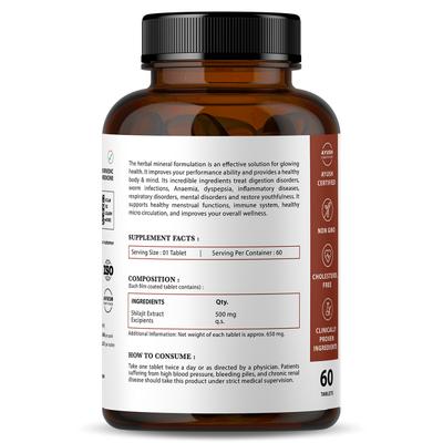 Nirvasa Shilajit Tablet (Pack of 3 x 60's) 1's - General Health