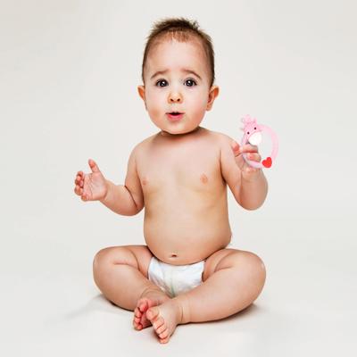 R for Rabbit Giraffe Teether - Pink 1's - Pacifiers & Teethers