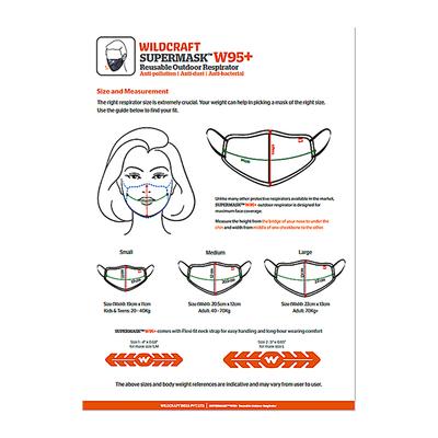 Wildcraft Supermask W95+ Reusable Outdoor Respirator Face Mask - Small - Face Mask