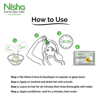 Nisha Creme Hair Color - 7.3 Burgundy 40gm - Crème