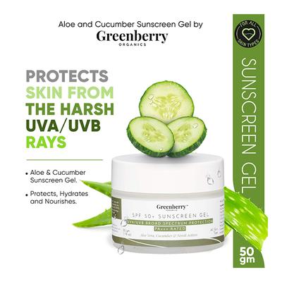 Greenberry Organics SPF 50+ Sunscreen Gel 50 gm - Face Sunscreen