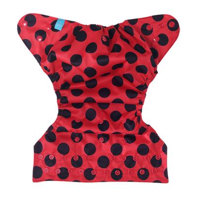 Bumberry Reusable Diaper Cover (2-36 Months) with 2 Wet Free Inserts - Lady Bug - Diapers & Wipes
