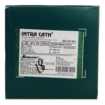 Romsons Intra Cath - 2 (18G) (GS-3021) - Catheters & Tubes