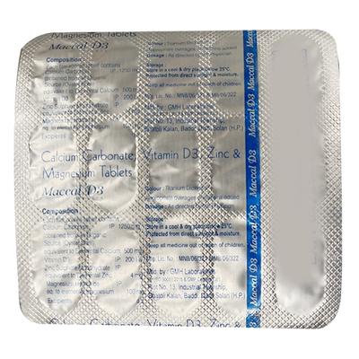 MACCAL D3 Tablet 15's - Supplements-Cal